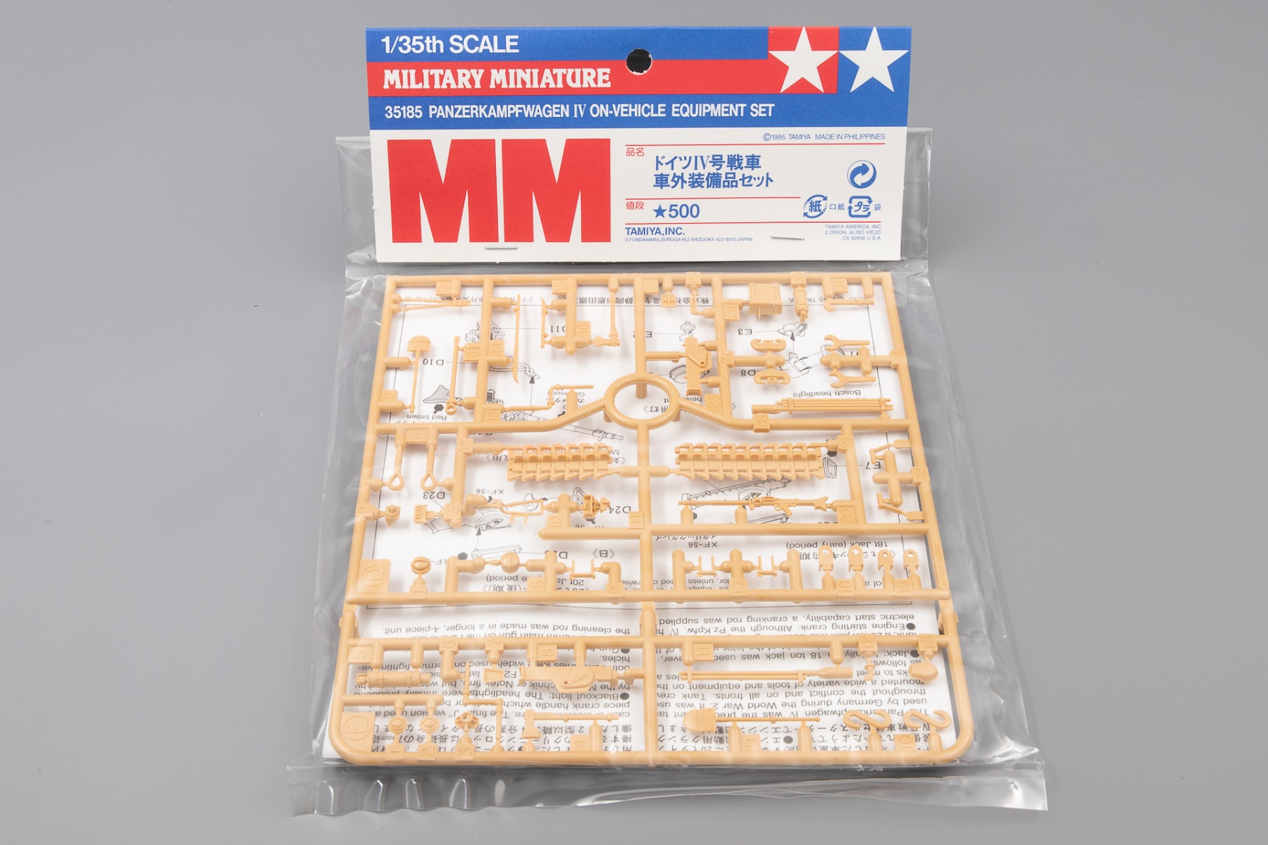 Tamiya TA35185 PanzerKampfwagen IV On-Vehicle Equipment Set, for model kit