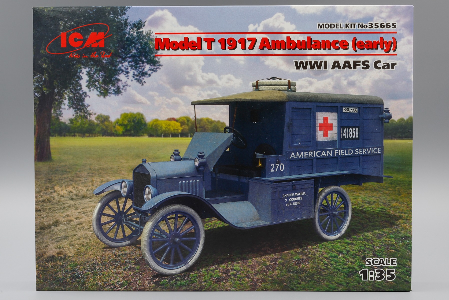 ICM35665 Ford Model T 1917 Ambulance (early), model kit
