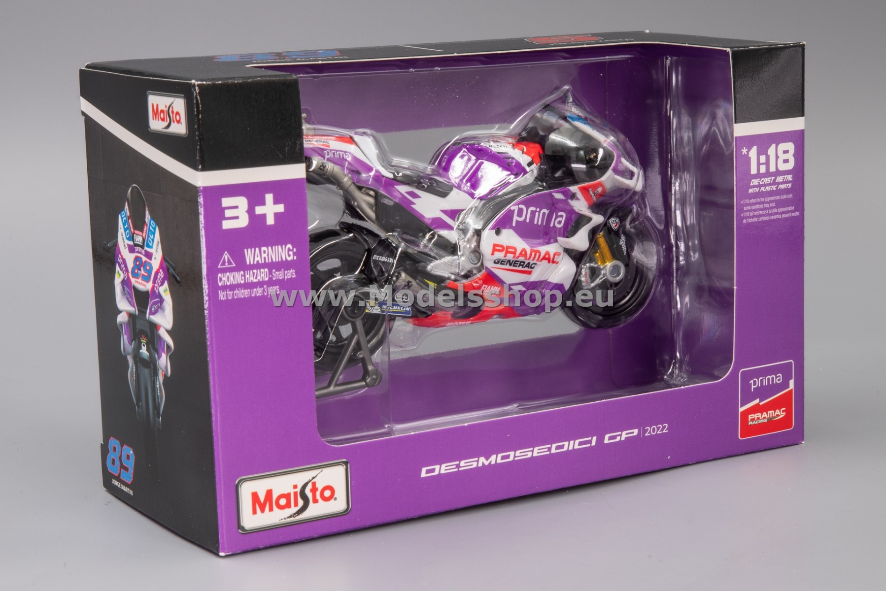 デッドペナルティ SL仕様 プロモ Maisto Ducati Desmosedici GP22, No.89, Pramac racing, MotoGP 2022