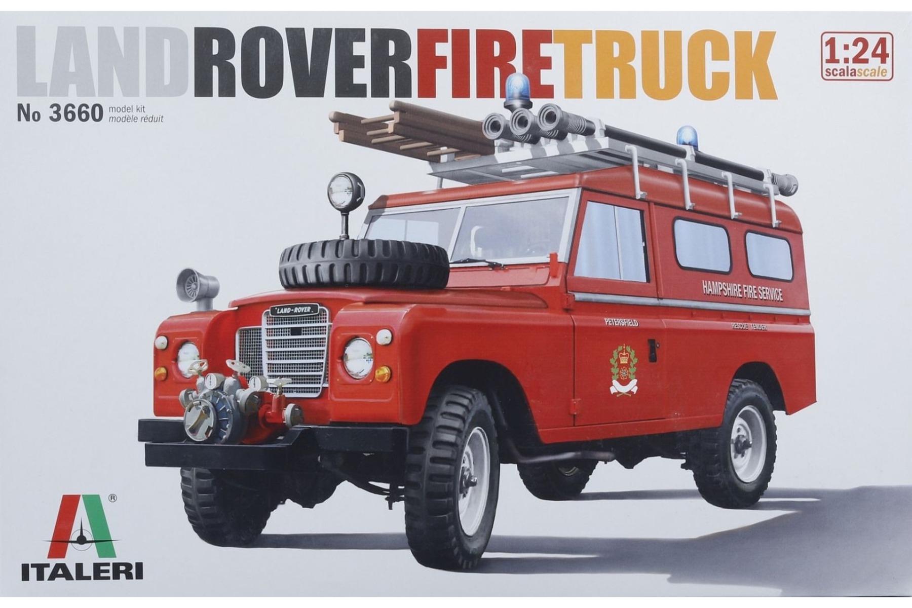 Italeri IT3660 Land Rover Fire Truck, model kit