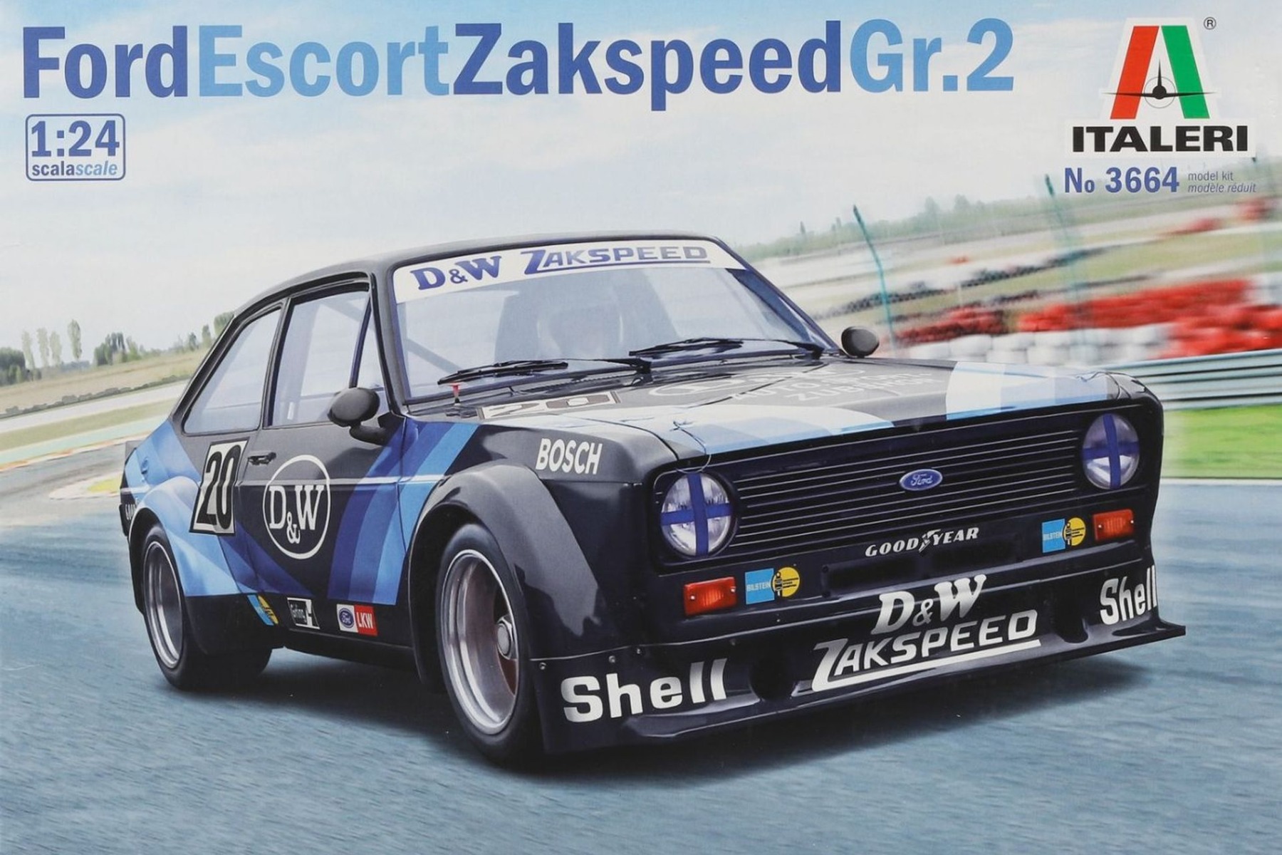 Italeri IT3664 Ford Escort Zakspeed Gr. 2, model kit