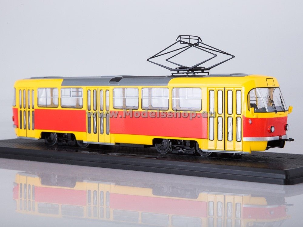 Tatra-T3SU tram /red-yellow/