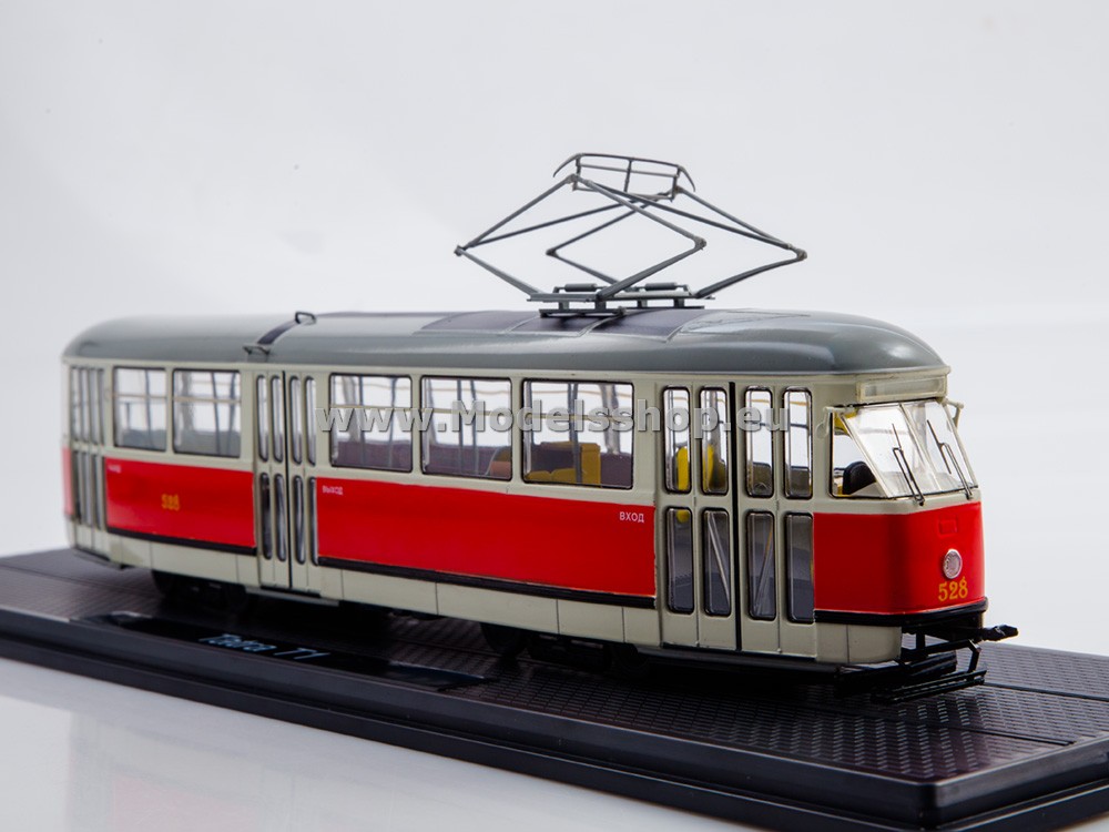 SSM4067 Tatra T1 tram /red-white/