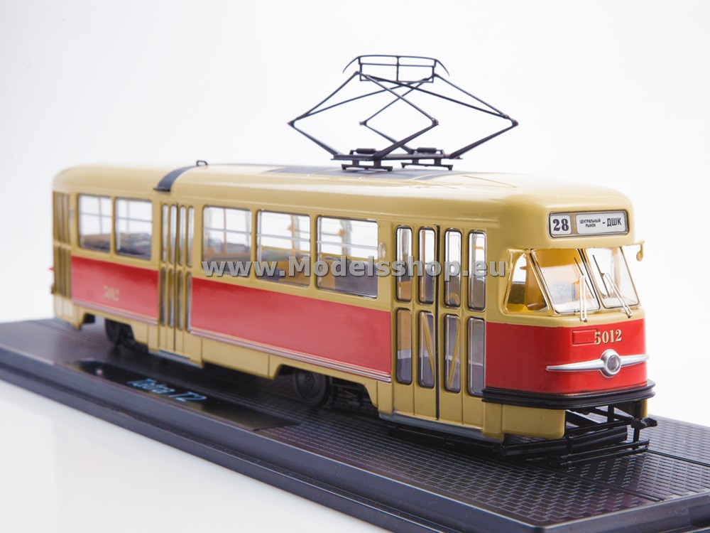 SSM4070 Tatra T2 tram, route no. 28 /beige-red/