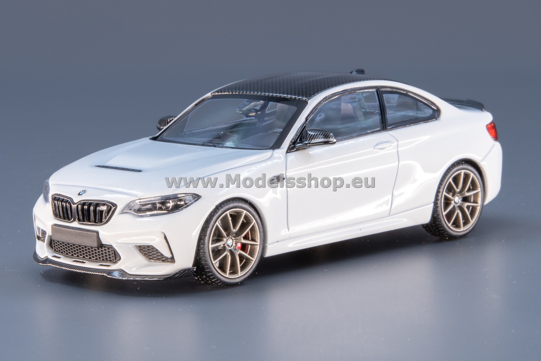Minichamps 410021020 BMW M2 CS, 2020 /white w. gold rims/