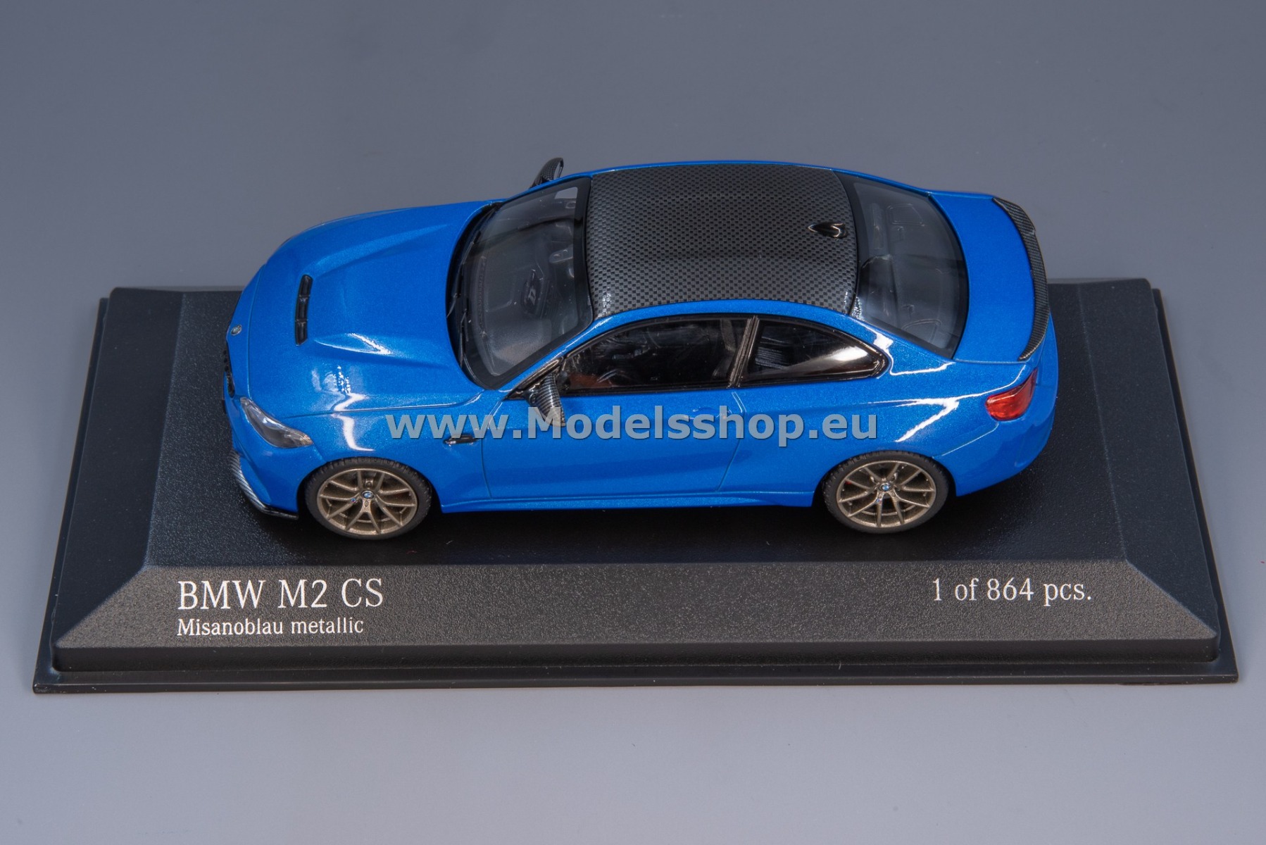 Minichamps 410021025 BMW M2 CS, 2020 /blue, w. gold wheels/