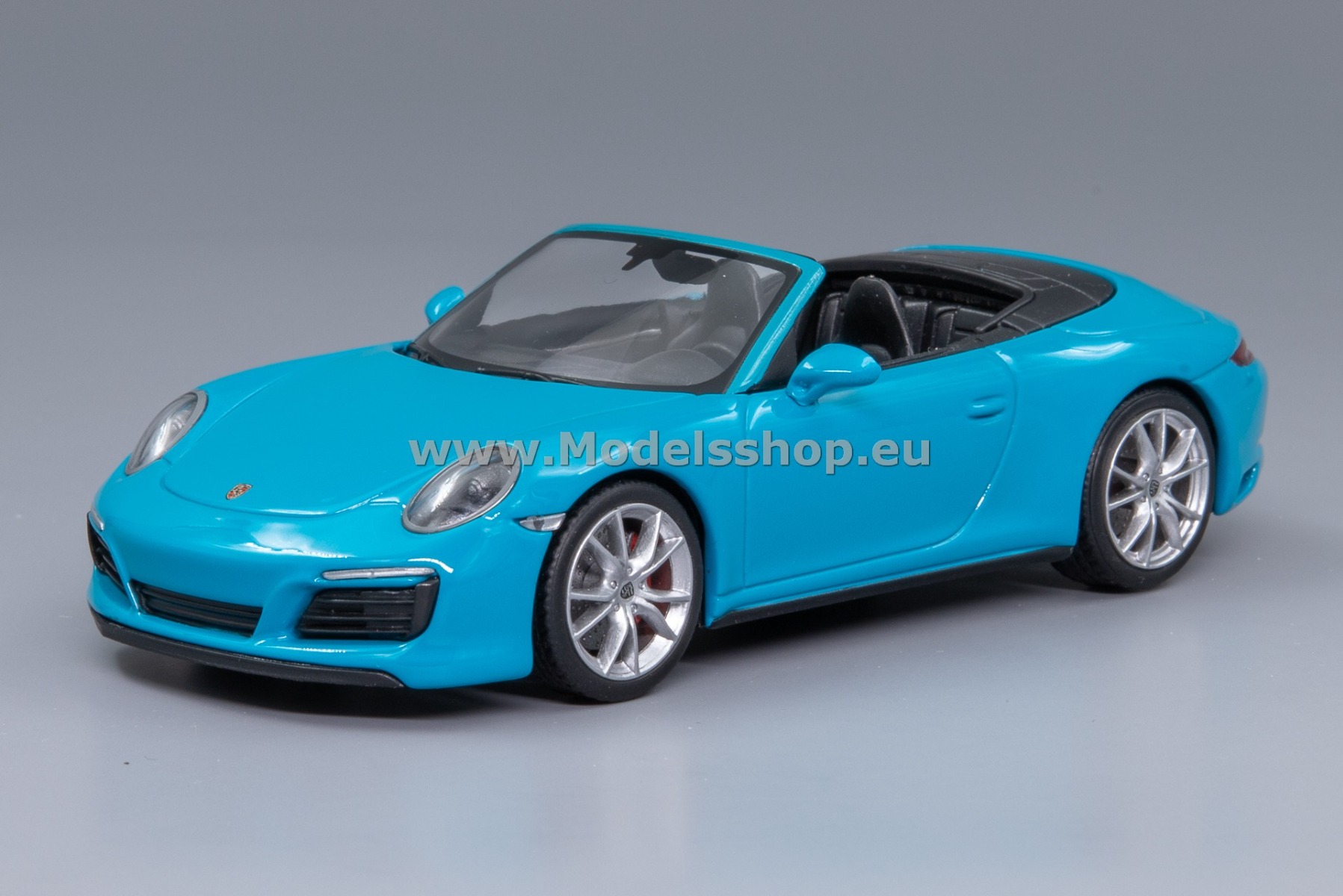 Minichamps 410067232 Porsche 911 (type 991.2) Carrera 4S Cabriolet, 2016 /miami blue/