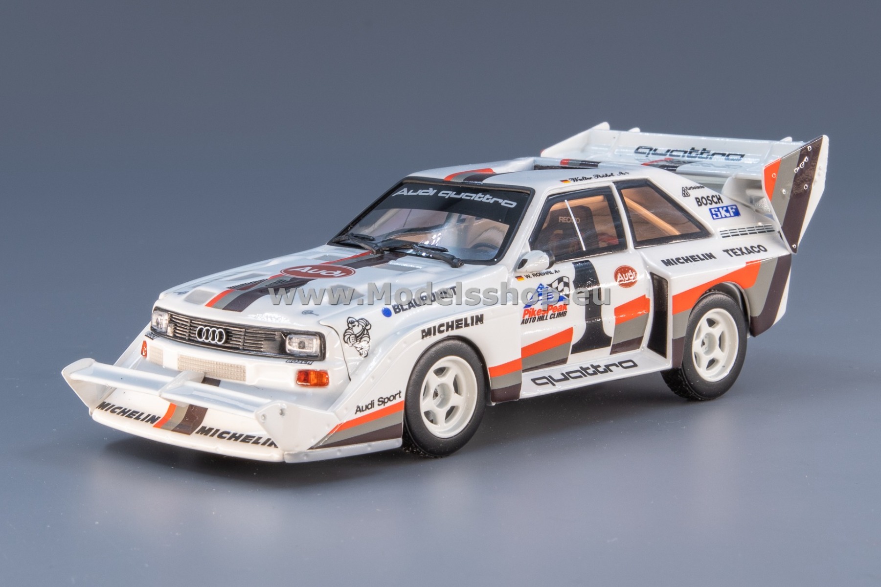 Minichamps 410871201 Audi Sport Quattro S1 - Walter Röhl - Winner Pikes Peak Hillclimb 1987