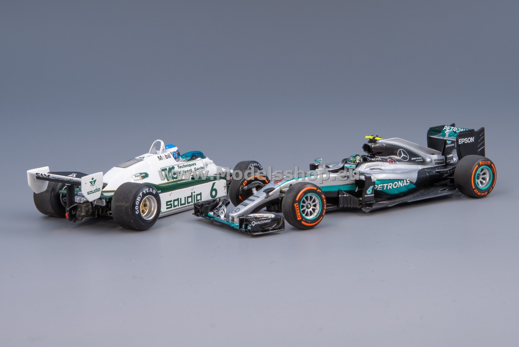 Minichamps 412821601 Williams Ford FW08 1982 / Mercedes F1 W07