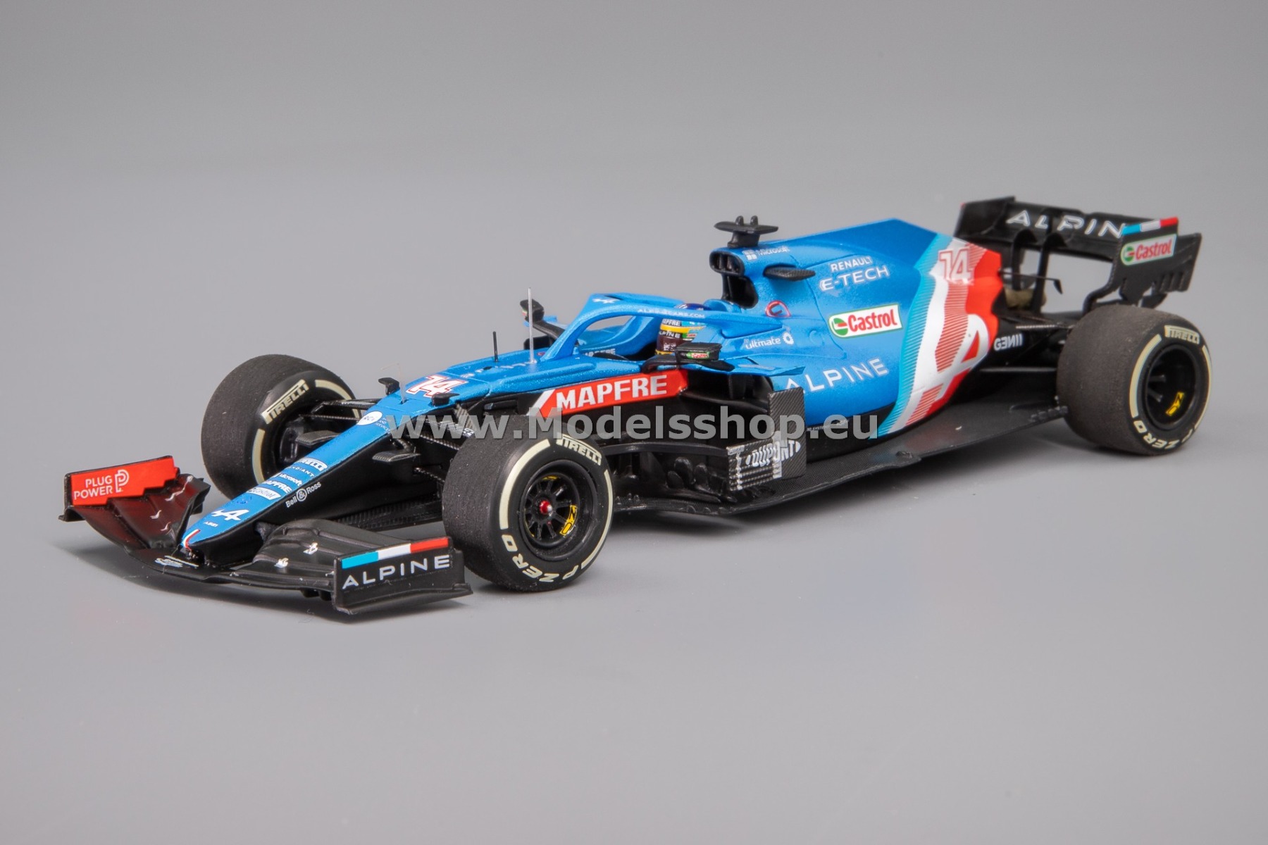 Minichamps 417212114 Alpine F1 Team A521 No. 14 Formula 1, Qatar GP 2021, Fernando Alonso