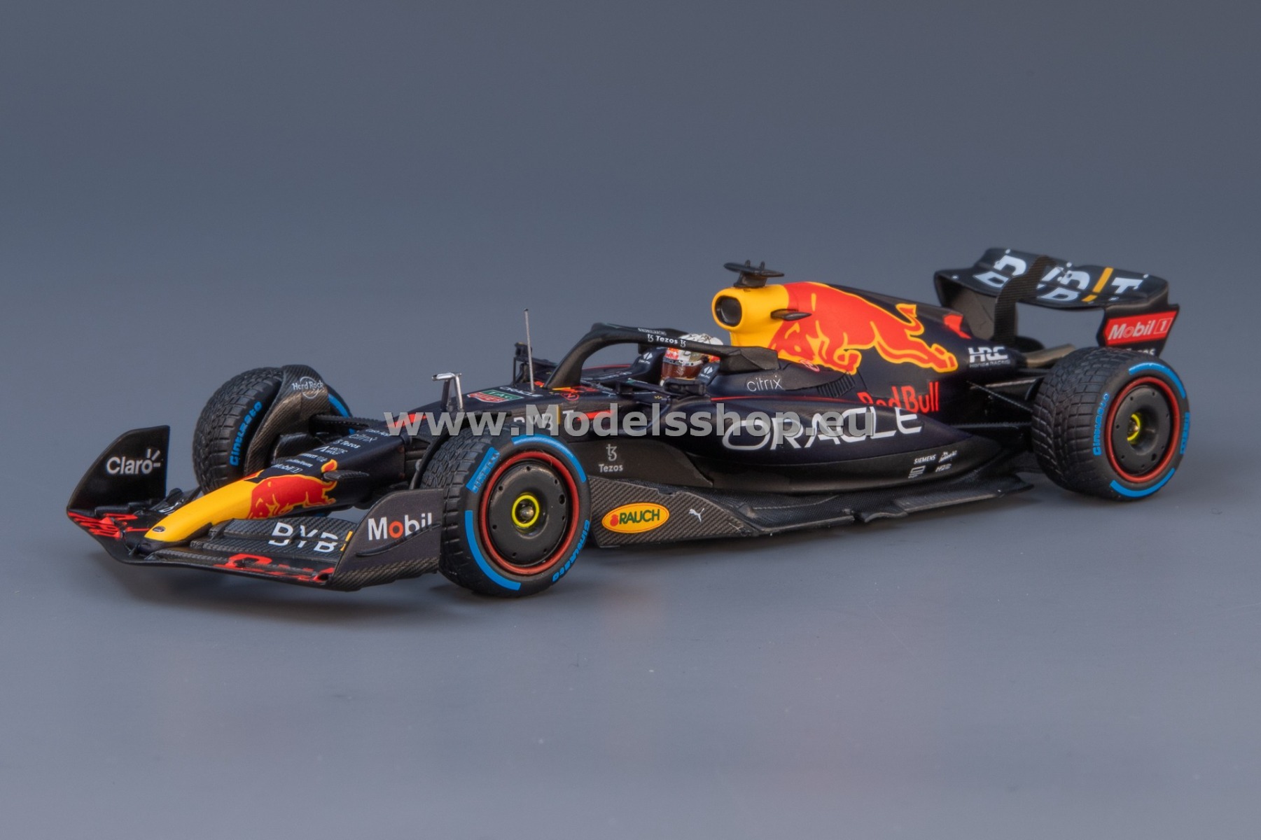Minichamps 417220701 Oracle Red Bull Racing RB18 Formula 1, Monaco GP 2022 3rd Place, Max Verstappen, Rain Tire Specification