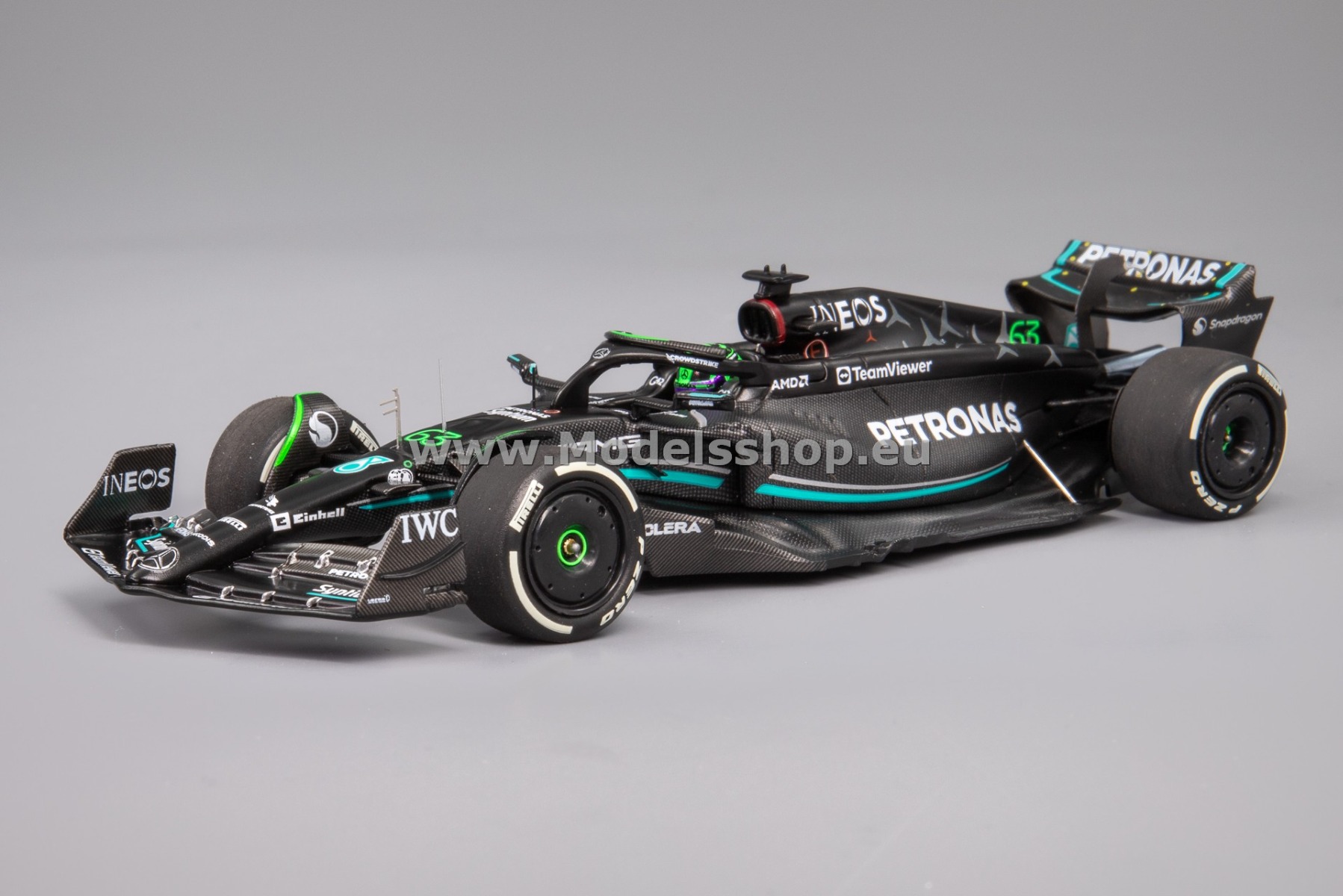 Minichamps 417230163  Mercedes-AMG Petronas Formula 1 team, W14 E-Performance No.63, Bahrain GP Formula 1 2023, George Russell