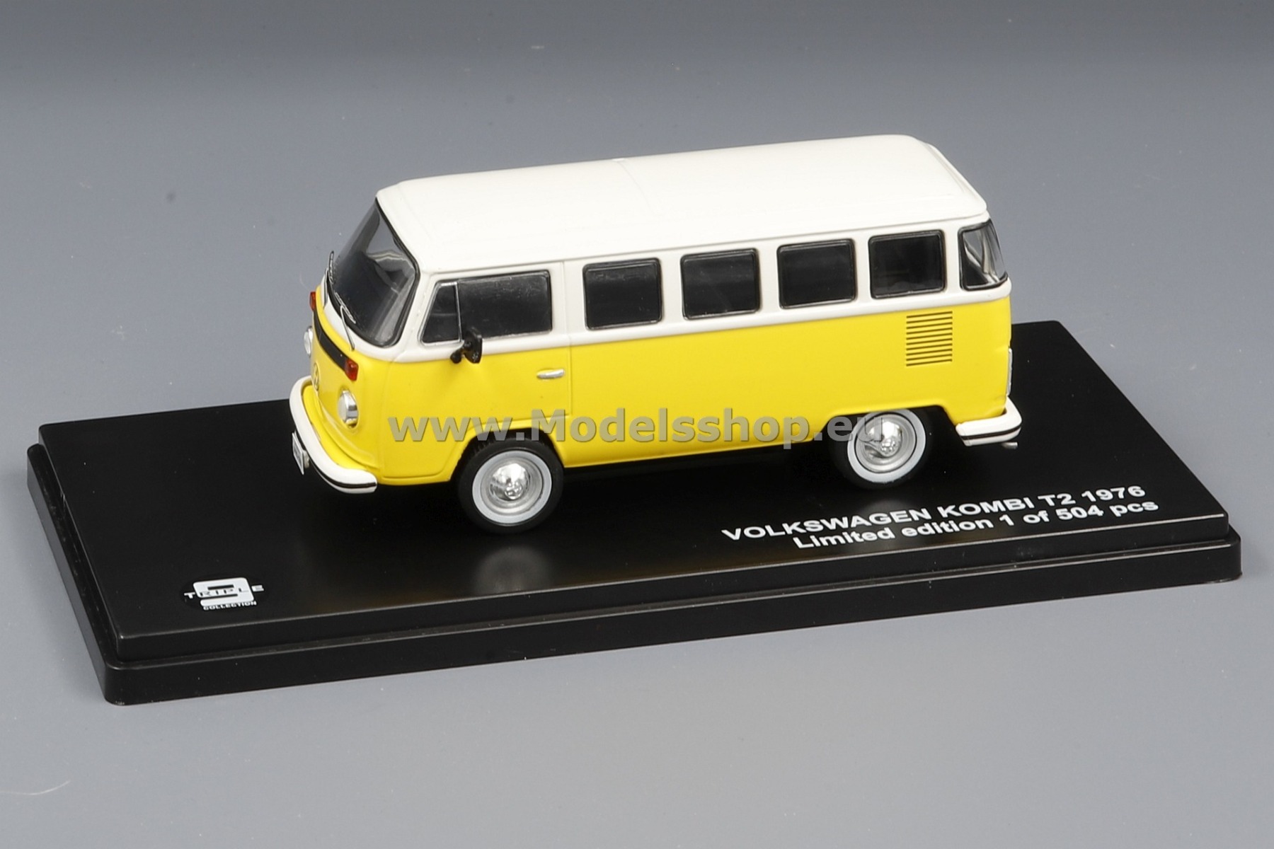 Volkswagen T2 Combi 1976, /yellow - white with black interior/