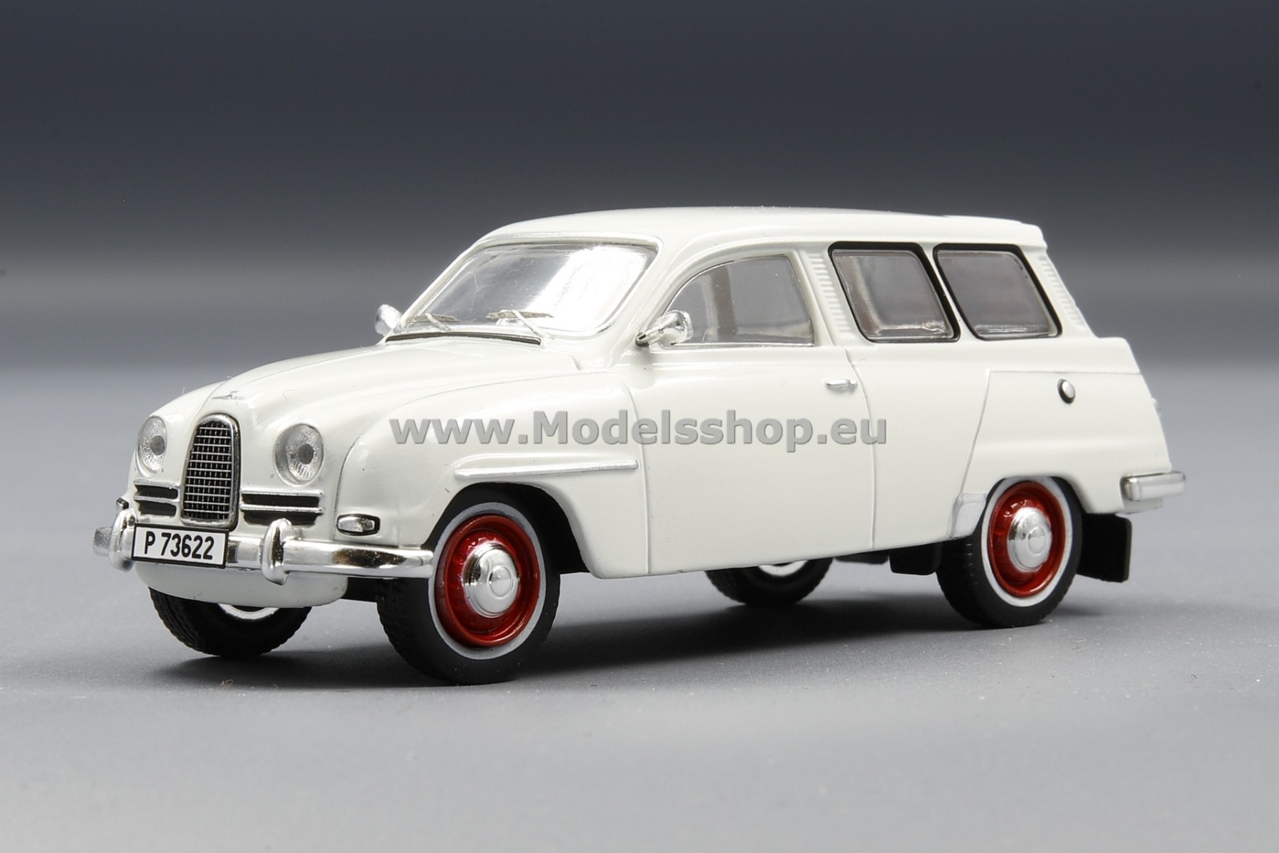 Saab 95, 1961  /white with red rims and white wall tyres/