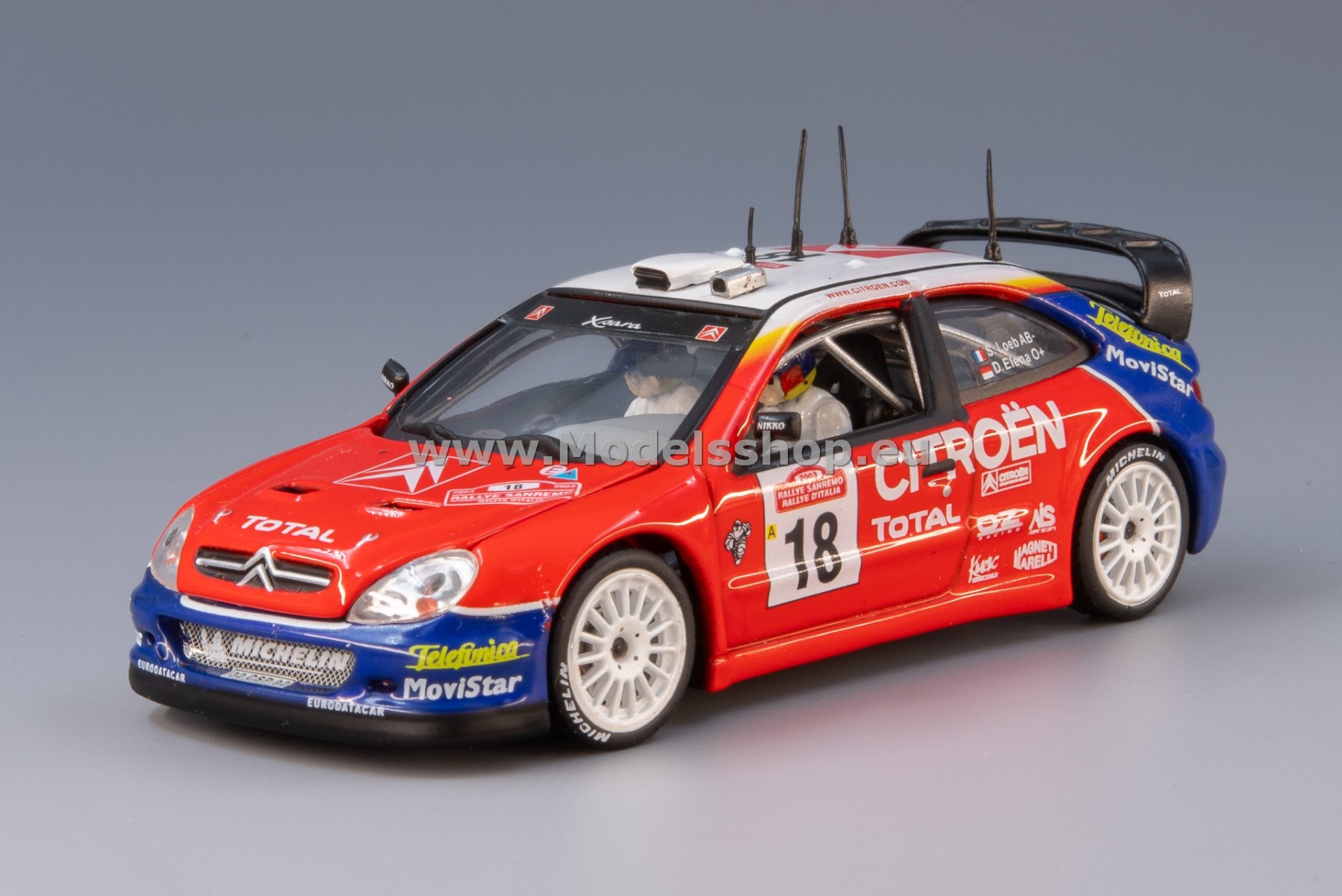 Citroen Xsara WRC No.18, Rally Sanremo 2003, S.Loeb - D.Elena