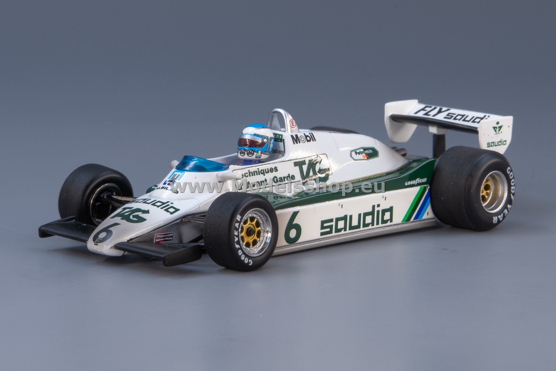 Minichamps 436826606 Williams FW08 1982, (dirty version), Fomula 1, Swiss GP 1982, Keke Rosberg - World Champion 1982