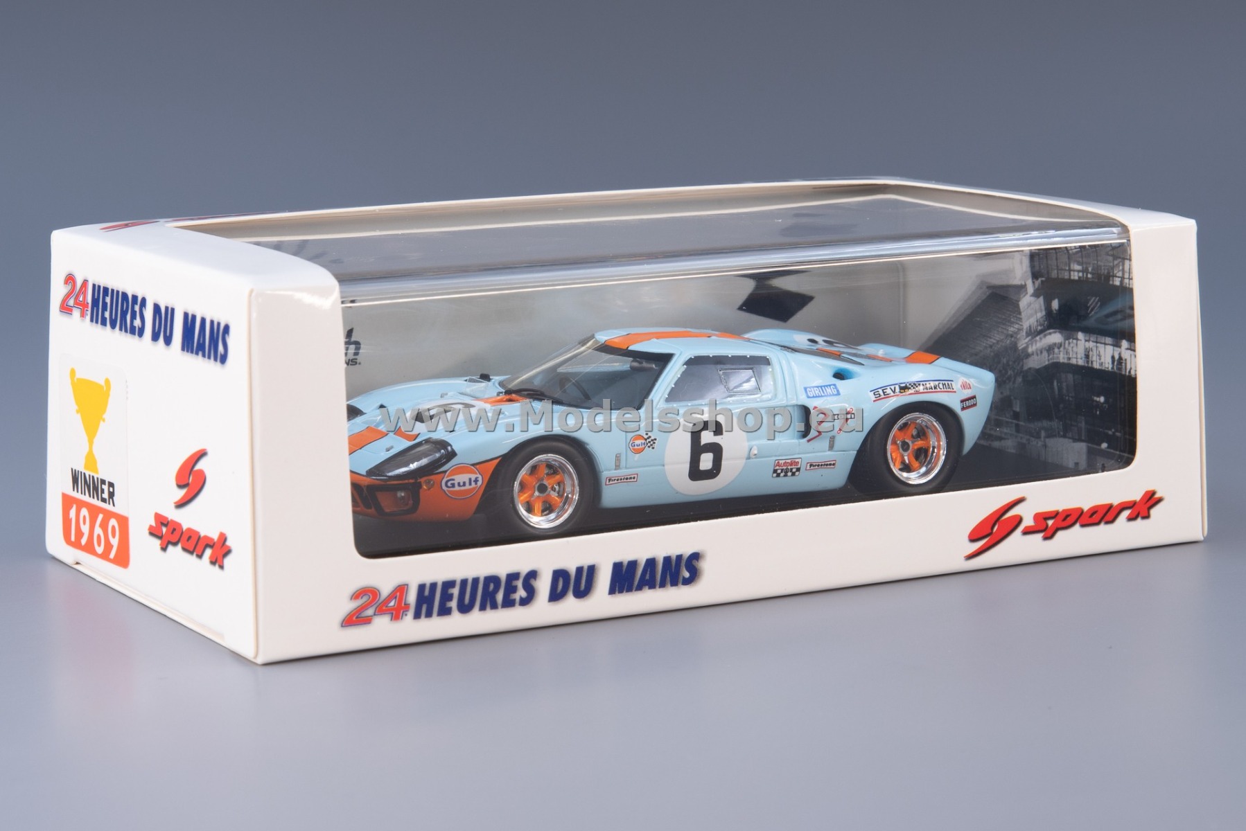 Spark 43LM69 Ford GT 40 No.6 Winner 24H Le Mans 1969 J. Ickx Spark 43LM69 Ford GT 40 No.6 Winner 24H Le Mans 1969 J. Ickx