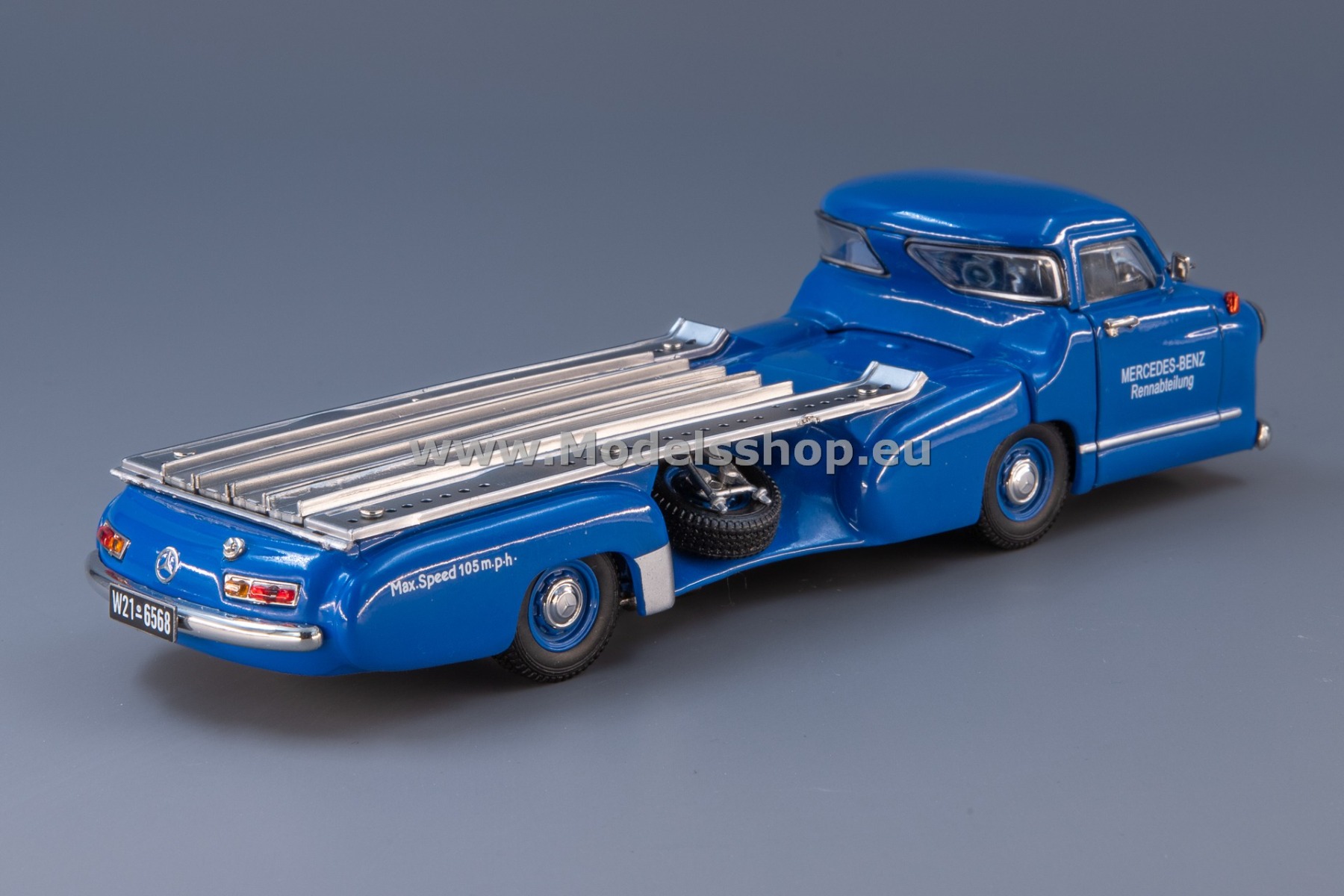 ミニカー 1/43 Mercedes-Benz Rennwagen-transporter Mercedes-Benz Racing Car Transporter Truck, Rennwagen, 1955 /blue/
