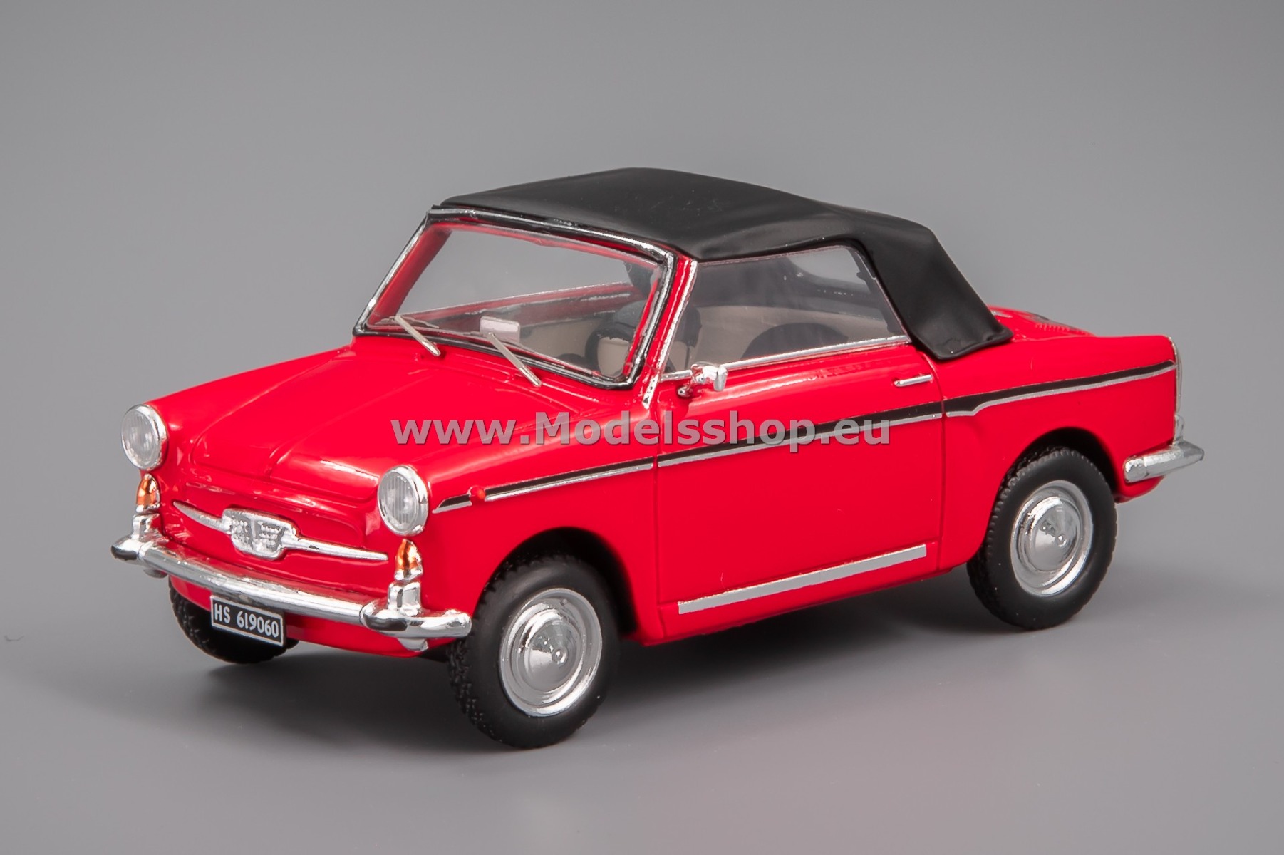 Schuco Autobianchi Cabriolet Eden Roc, 1964 /red/ (w. closed top)