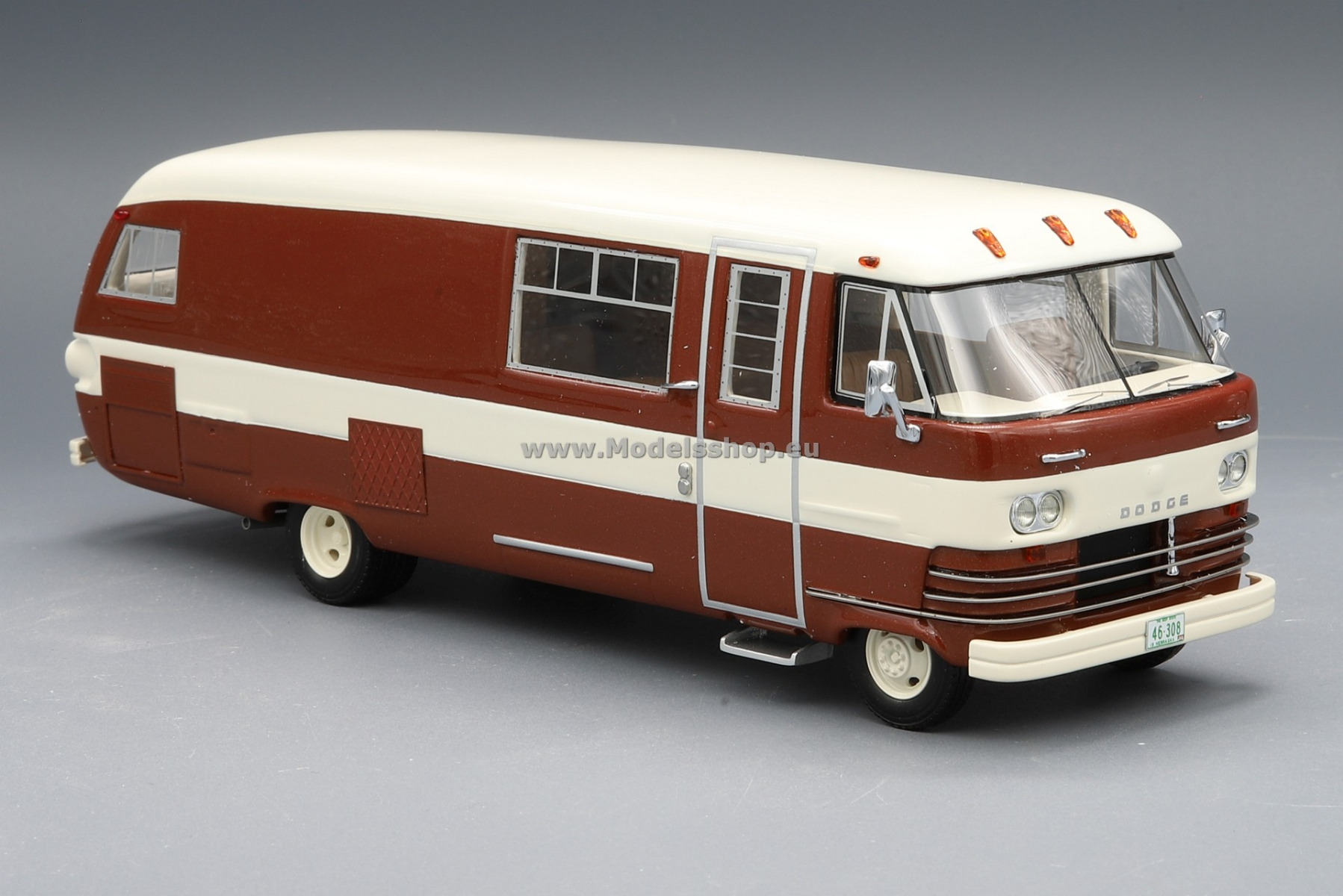 NEO 46308 Dodge Travco , camper, 1963 /brown - white/