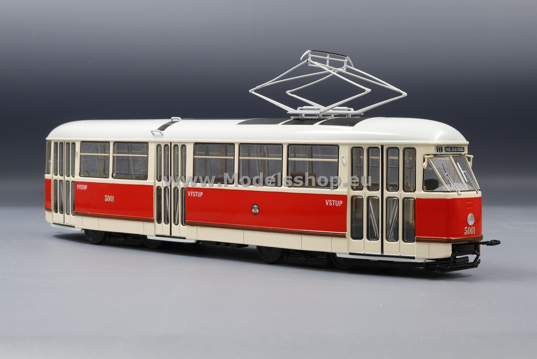 Tatra T1 tram, Prague /red - light beige/ Tatra T1 tram, Prague /red - light beige/