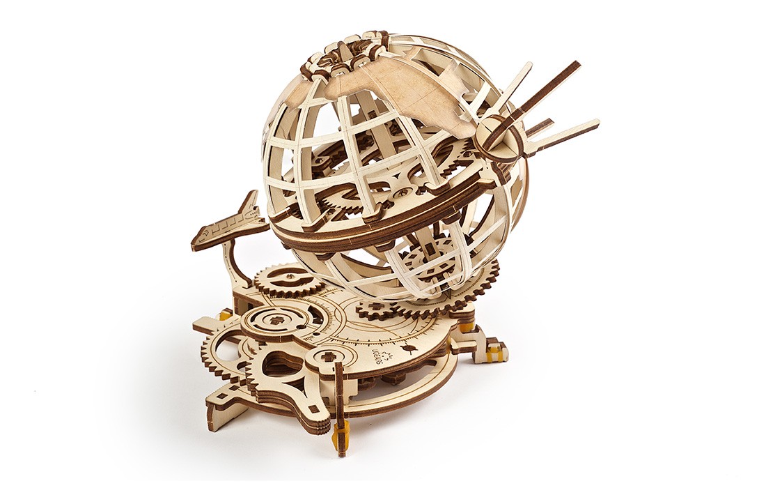 «Globus» mechanical, wooden model kit, UGEARS