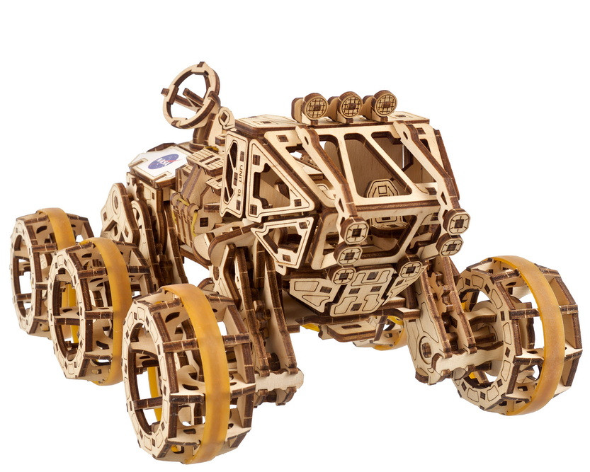Manned Mars Rover, wooden 3D model kit, UGEARS