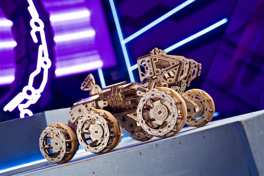 Manned Mars Rover, wooden 3D model kit, UGEARS1