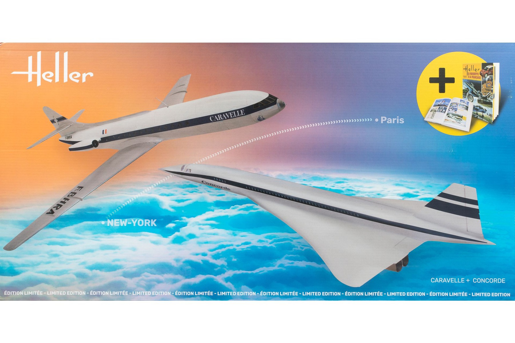 Heller HE50333 Caravelle + Concorde, set of two models, model kit