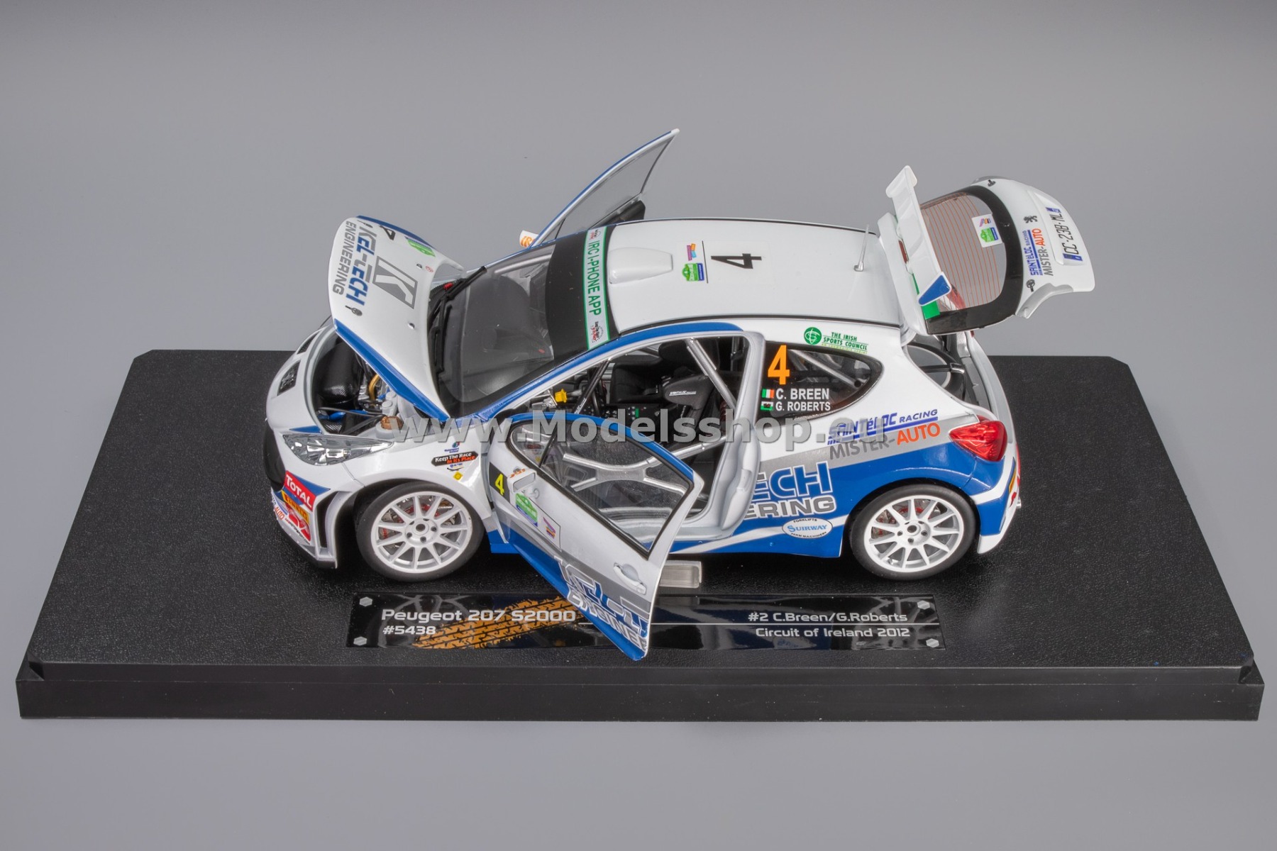 Peugeot 207 S2000 5 Tour de Corse 2011 Neuville Gilsoul Sunstar SUN5440 - Miniatures Autos Motos