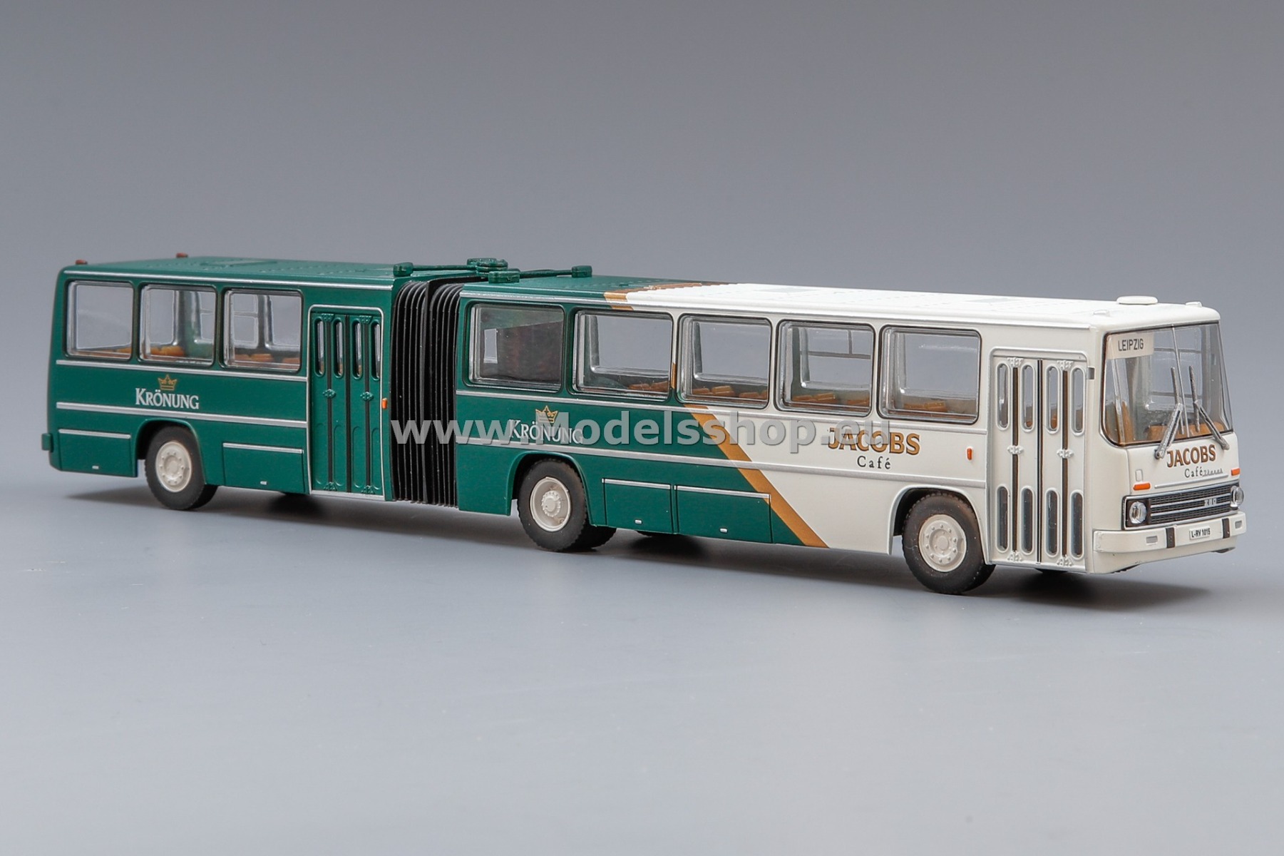 Ikarus 280.03 articulated bus, 1990 Leipzig - Jacobs Krönung /white - green/