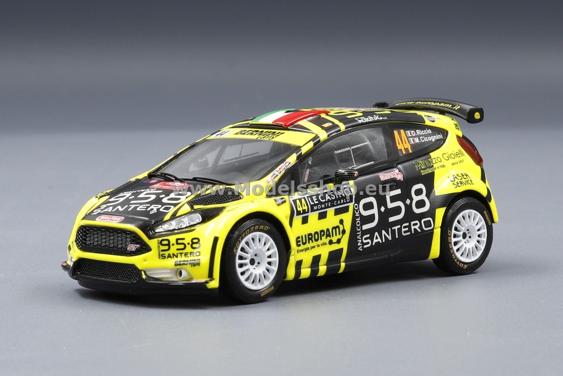 Spark S5984 Ford Fiesta R5 Davide Riccio No.44 Rally Monte Carlo 2019 D. Riccio - M. Cicognini