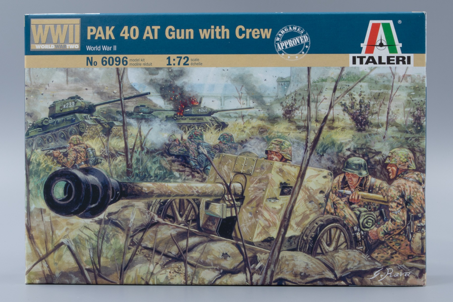 Italeri IT6096 Pak 40 AT Gun with Crew WWII, model kit