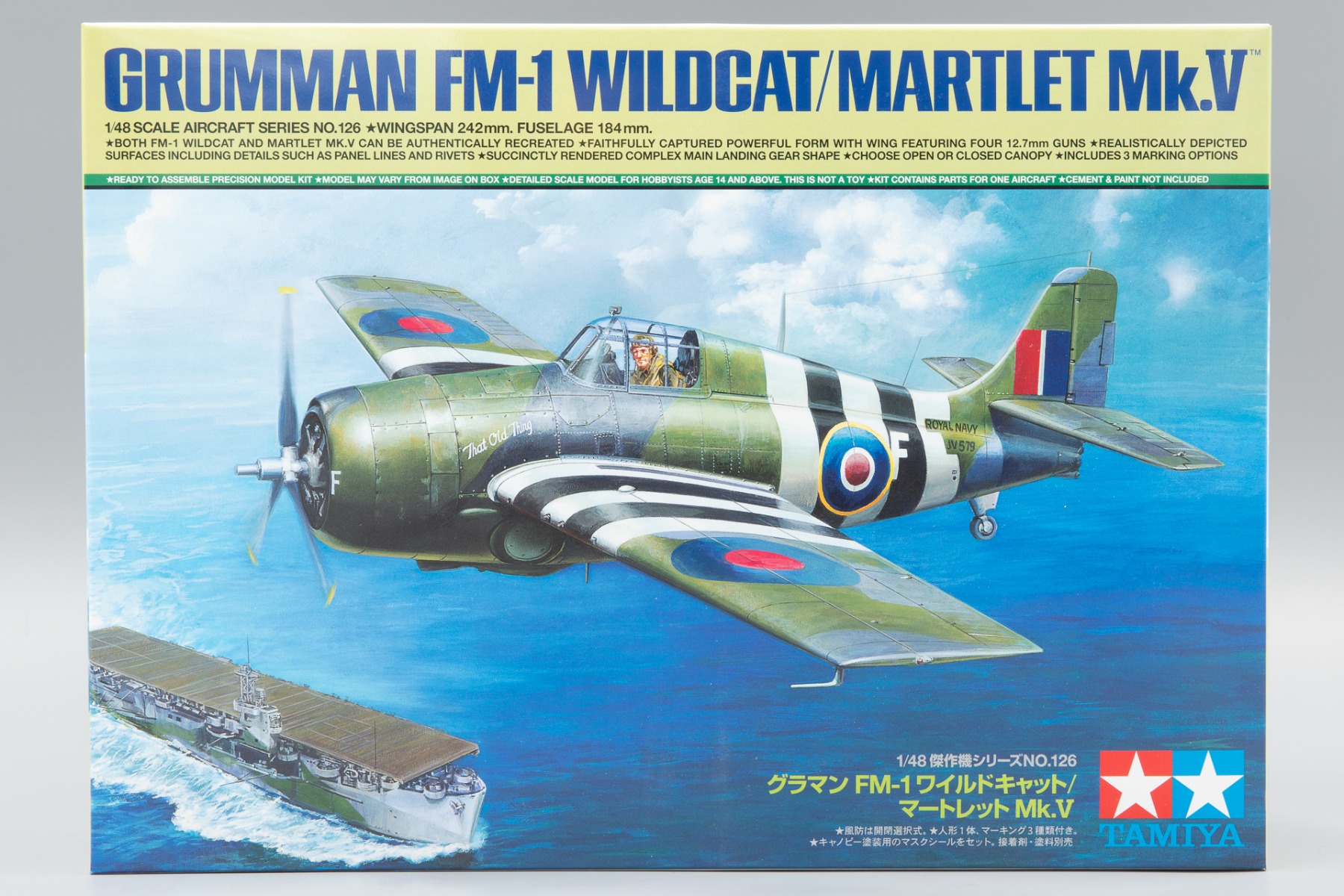 Tamiya TA61126 Grumman FM-1 Wildcat/Martlet Mk.V, model kit