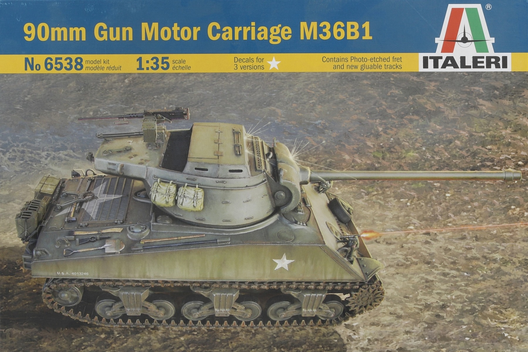 Italeri IT6538 90mm Gun Motor Carriage M36B1, model kit