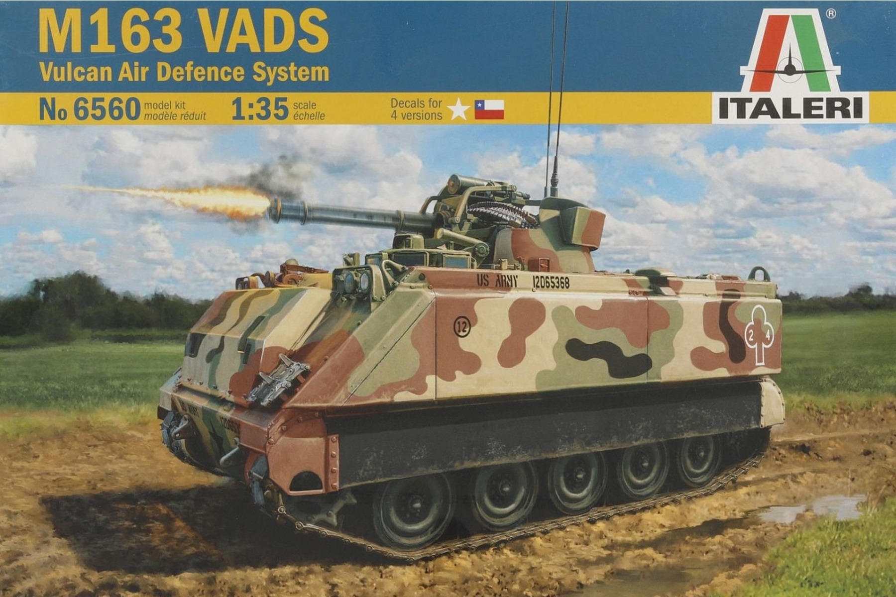 Italeri IT6560 M163 VADS Vulcan Air Defence System SPAAG, model kit