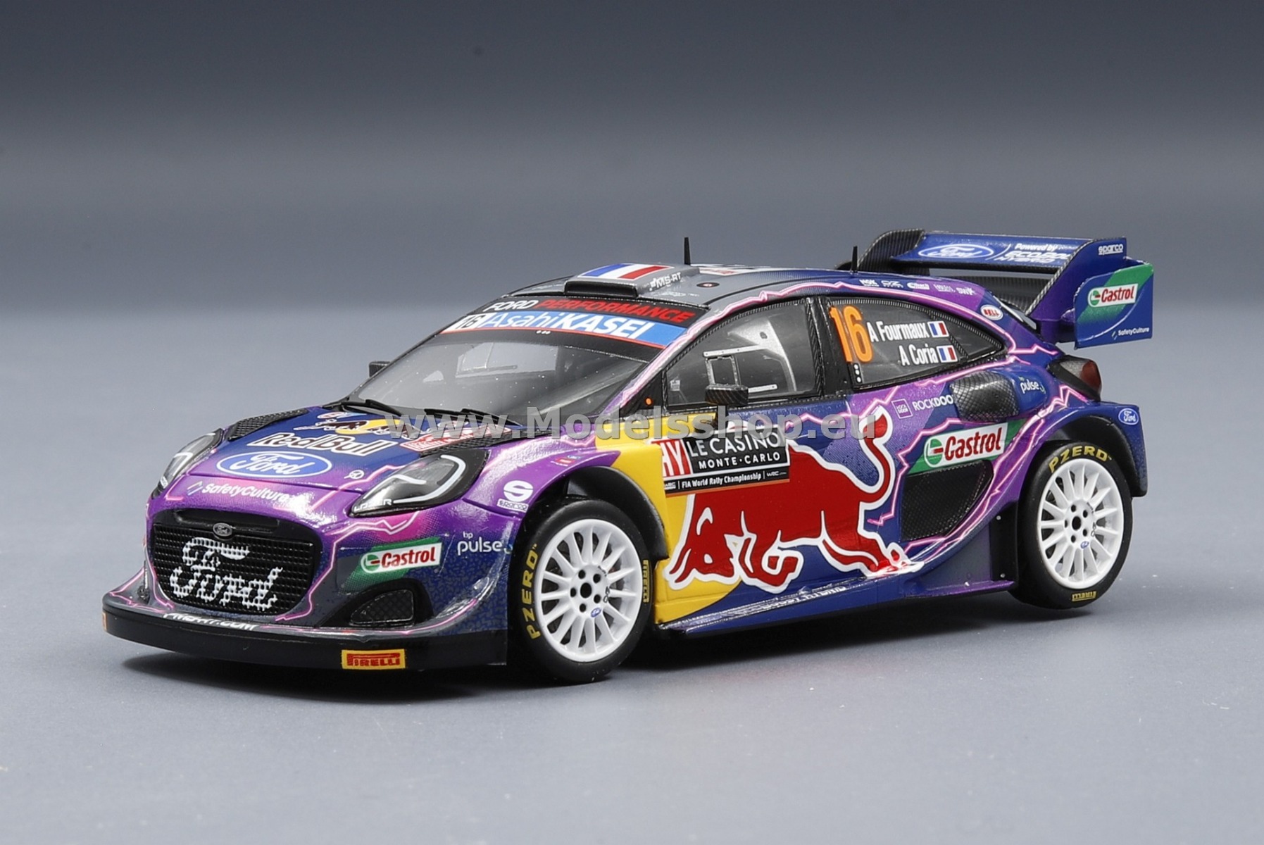 Ford Puma Rally1 No.16 M-SPORT Ford World Rally Team Rally Monte Carlo 2022 Adrien Fourmaux - Alexandre Coria 