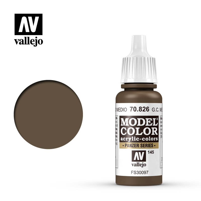 German Camouflage Medium Brown mat 17ml Vallejo Model Color 70826