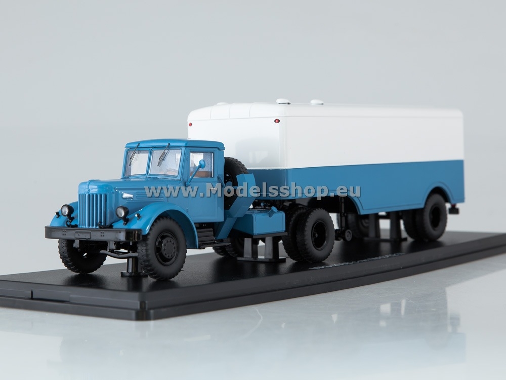 SSM7018 MAZ-200V tractor truck with semitrailer MAZ-5217 /blue-white/