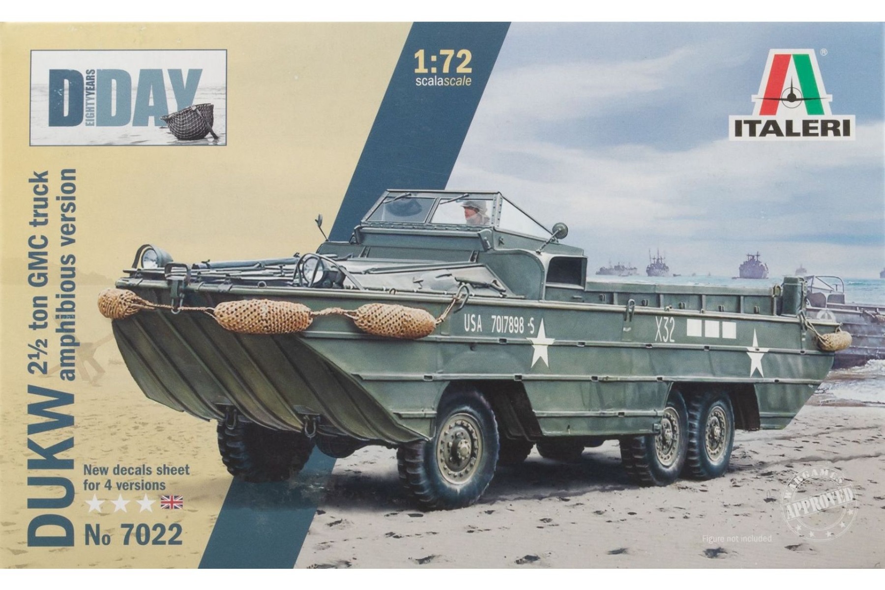 Italeri IT7022 DUKW, 2.5-ton six-wheel amphibious truck, model kit
