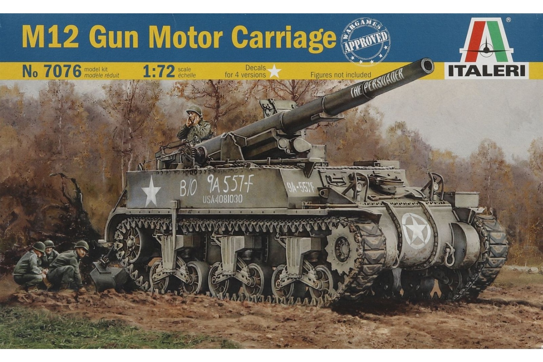 Italeri IT7076 M12 Motor Gun Carriage, model kit