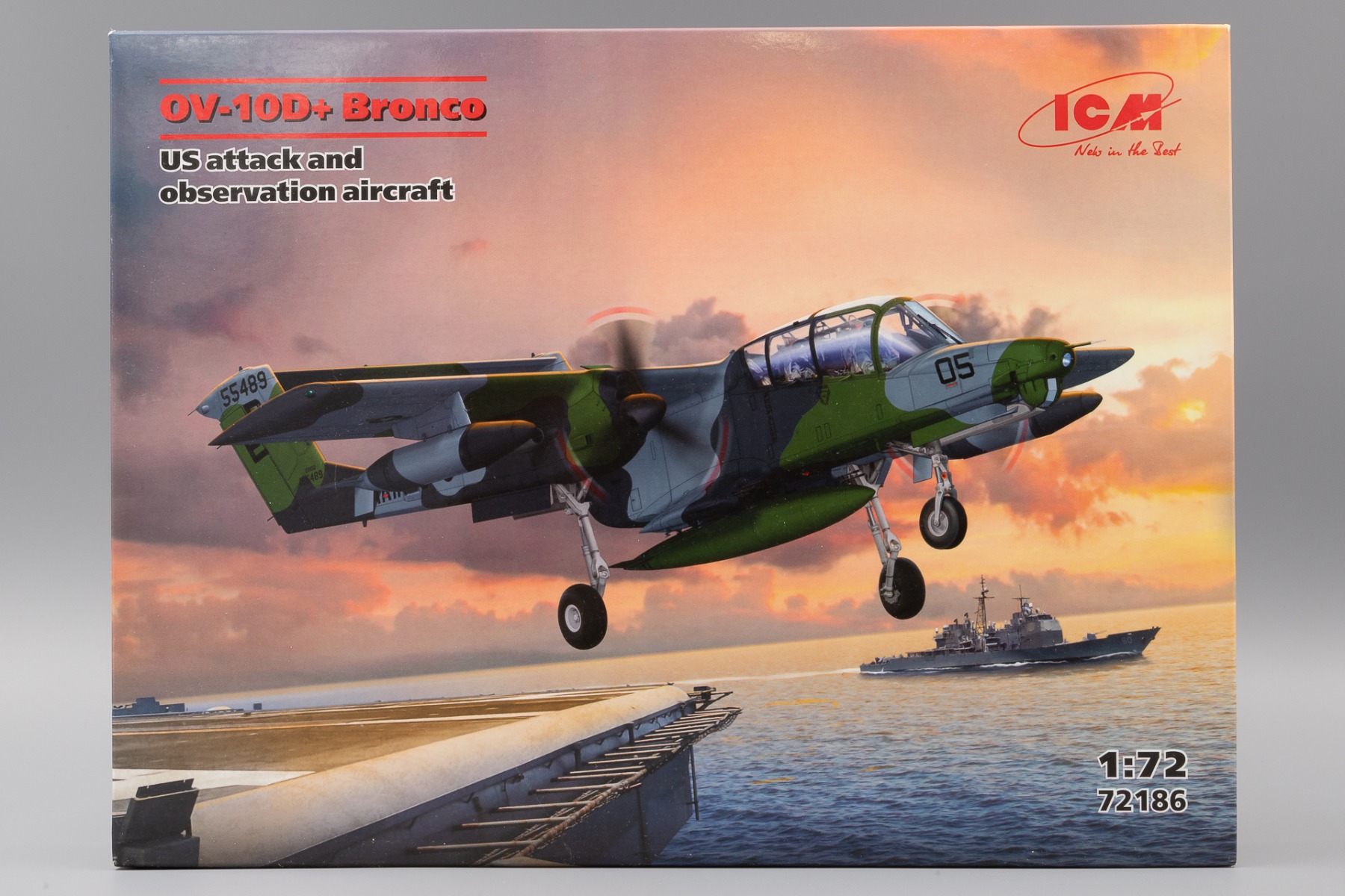 ICM72186 North-American/Rockwell OV-10D+ Bronco US attack and observation aircraft, model kit