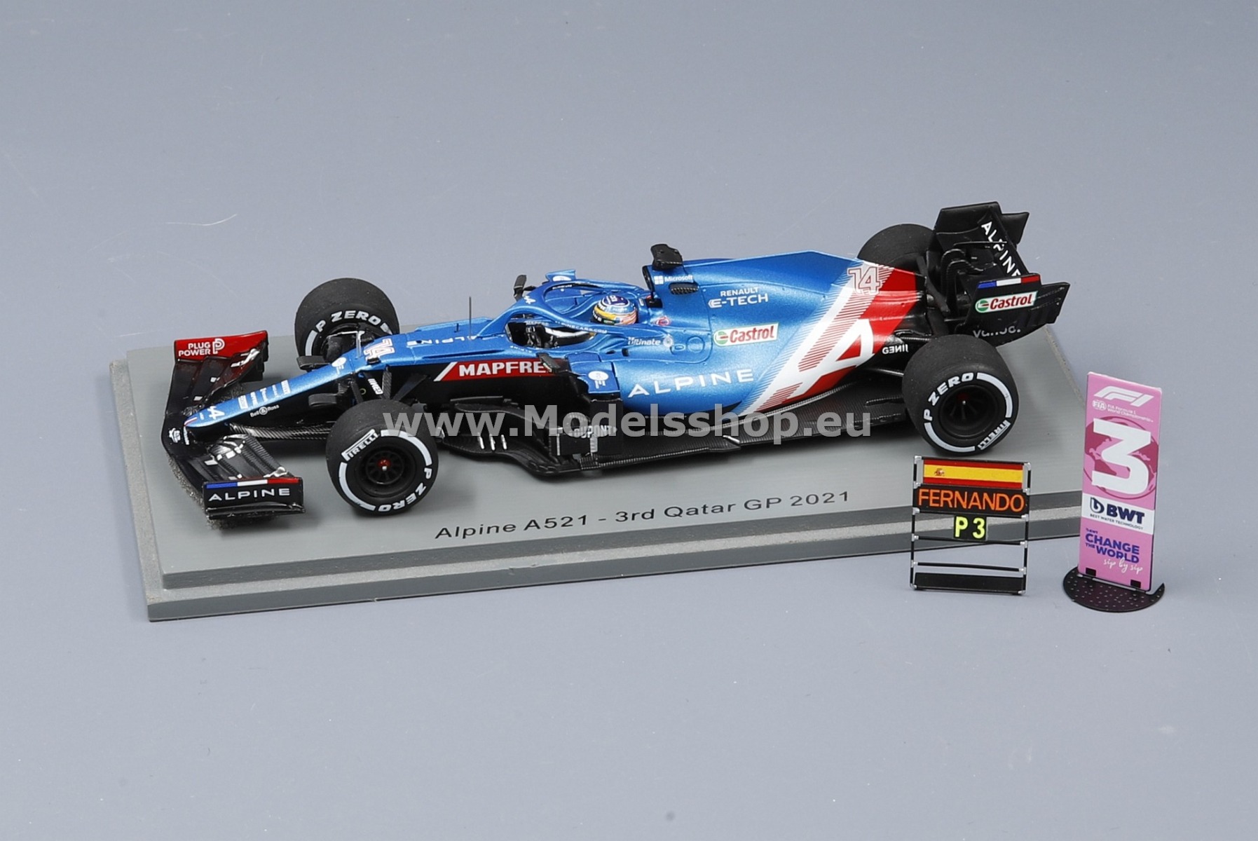 Alpine A521 No.14 Alpine F1 Team 3rd Qatar GP 2021 Fernando Alpine A521 No.14 Alpine F1 Team 3rd Qatar GP 2021 Fernando