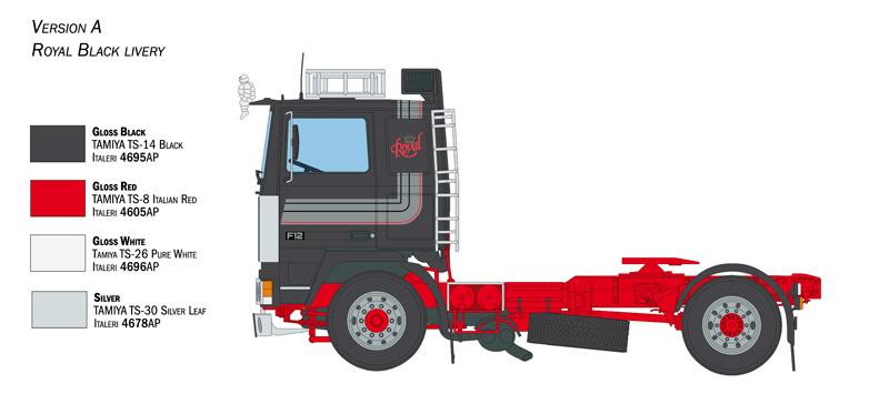 Italeri IT3957 Volvo F12 Intercooler Low Roof w/accessories