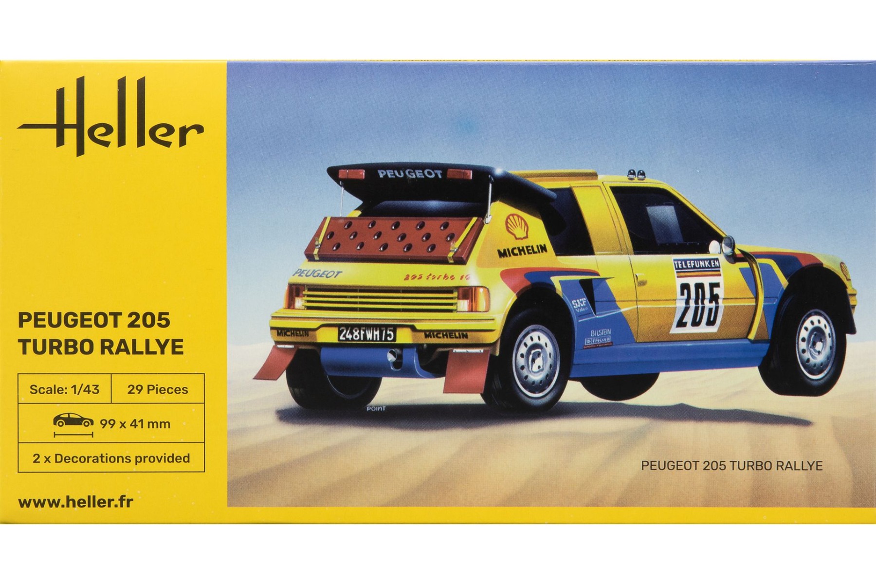 Heller HE80189 Peugeot 205 Turbo Rally, model kit