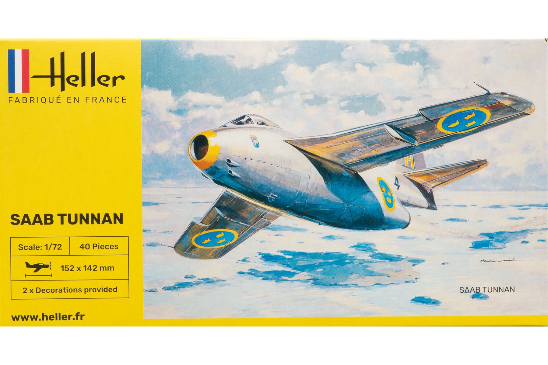 Heller HE80260 Saab 29 Tunnan, model kit