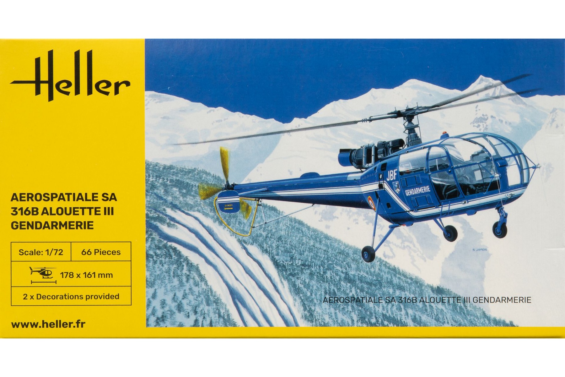 Heller HE80286 SA 316B Alouette III 