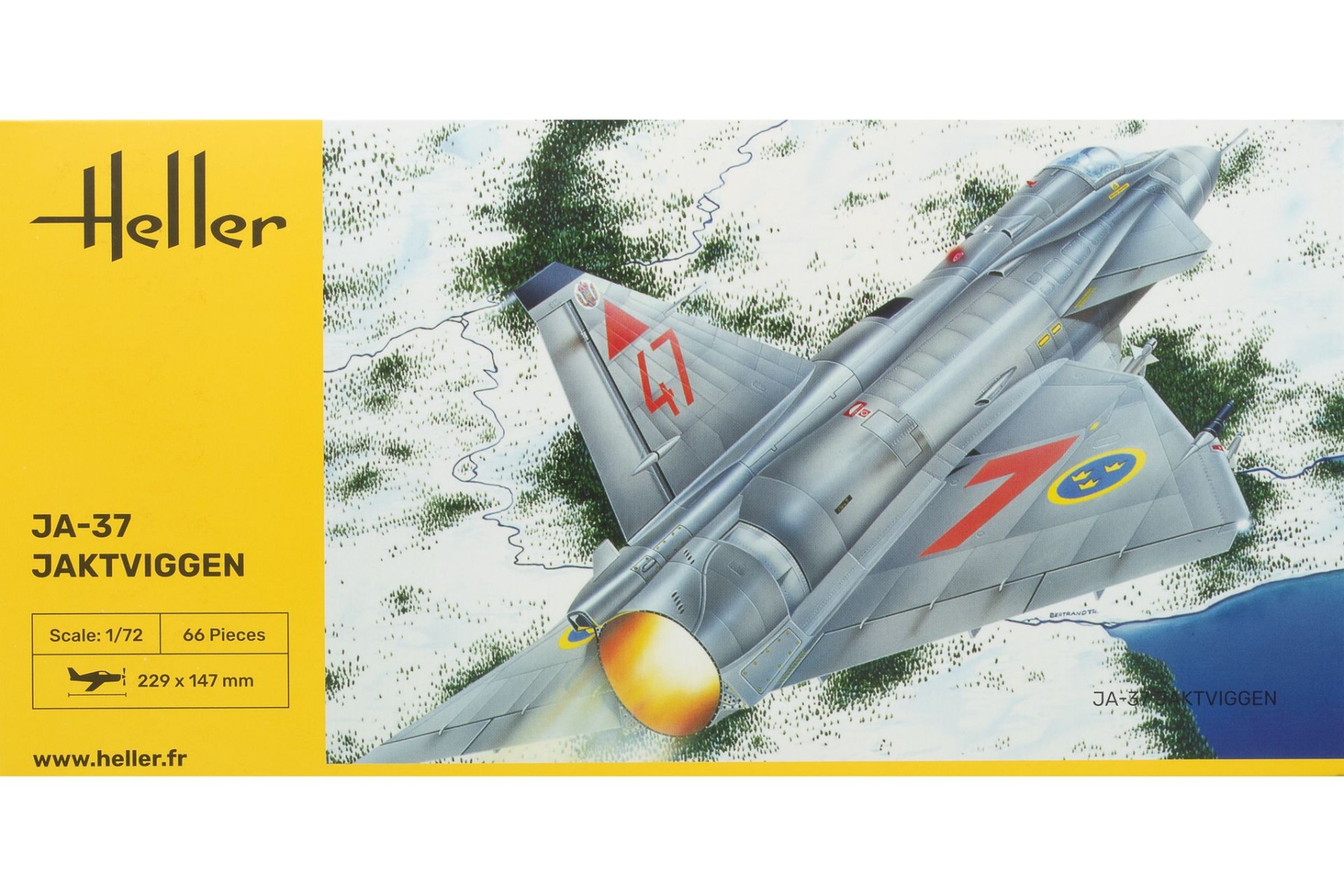 Heller HE80309 JA-37 Jaktviggen, model kit