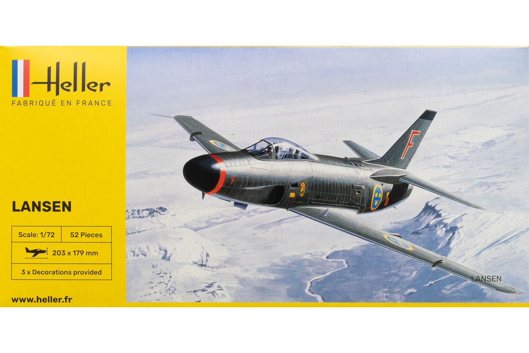 Heller HE80343 Saab 32 Lansen, model kit