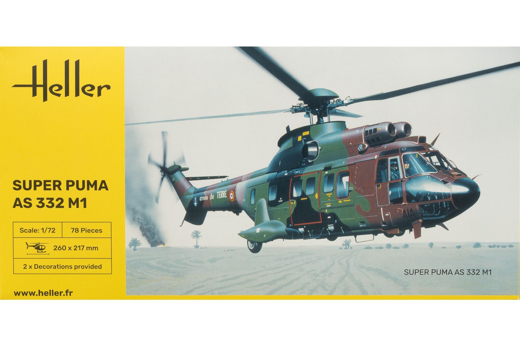 Heller HE80367 Super Puma AS 332 M1, model kit